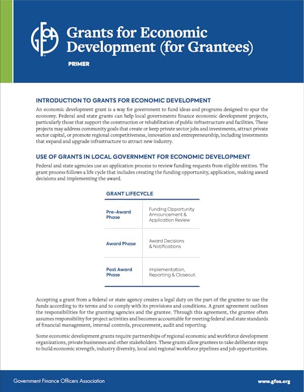 Grants for Economic Development