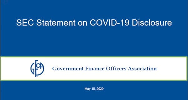 SEC Statement on COVID-19 Disclosure