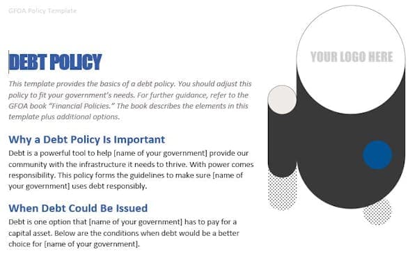 Debt Policy Template