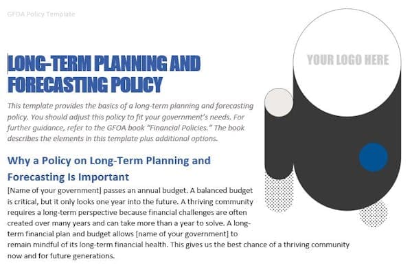 Long-Term Planning and Forecasting Policy