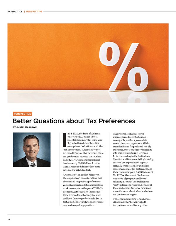 Better Questions about Tax Preferences