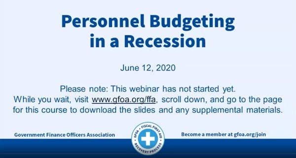 Personnel Budgeting in a Recession